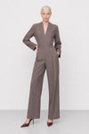 Ensemble blouse à col V et pantalon large à taille haute - Set Blusa Pantalon NATANIO