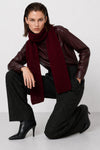 Écharpe en grosse maille côtelée et laine - Foulard BRIZIO