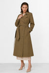 Gabardina cruzada de algodón con cinturón para mujer - Gabardina ISABEU