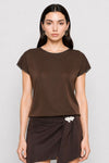 T-shirt da donna in viscosa con girocollo e maniche corte - T-Shirt AMEDEE
