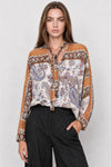 Blouse fluide à manches longues et motif cachemire - Blouse ETROX