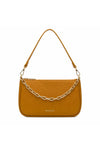 Textured leather handbag with a chain and zip closure - Bag BUGHAKIX