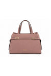 Handbag in textured leather with top handles and buckles - Bag PRIMAX