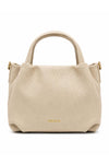 Handbag in textured leather with handles and metal hardware - Bag BASTAX