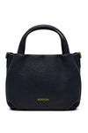 Handbag in textured leather with handles and metal hardware - Bag BASTAX