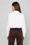 Button-up blouse with a classic collar and long sleeves - Shirt BOXYX