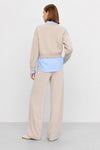 Layered cropped sweatshirt with a collared shirt - Sweatshirt MIX