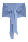 Evening gown with a halter neck and sheer overlay - Scarf TOLAX
