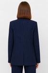 Women's tailored blazer with a pinstripe pattern - Jacket GESSYX