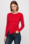 Pull femme à col rond avec des boutons asymétriques - Pull HOLYX