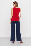 Sleeveless knit top with a round neckline and side buttons - Sweater BOTTIX