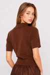 Cardigan and top set with a ribbed knit and V-neck - Sweater+Top  TWINX