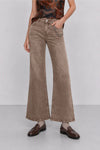 Vaqueros de tiro alto y pierna ancha con cadena - Pantalones CARAMELX