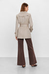 Double-breasted trench coat with a belt and flap pockets - Trench LUCEX