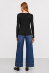 Long-sleeved top with a round neckline and fitted shape - T-Shirt BARCAX