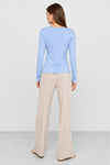 Long-sleeved top with a round neckline and fitted shape - T-Shirt BARCAX