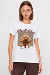 T-shirt with a poodle graphic print and short sleeves - T-Shirt POODLEX