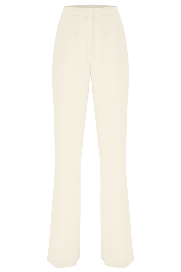 High-waisted trousers with pockets and a concealed fastening - Trousers IRIS