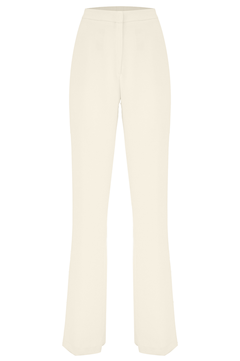 Pantaloni vita alta con tasche e chiusura nascosta - Pantalone IRIS