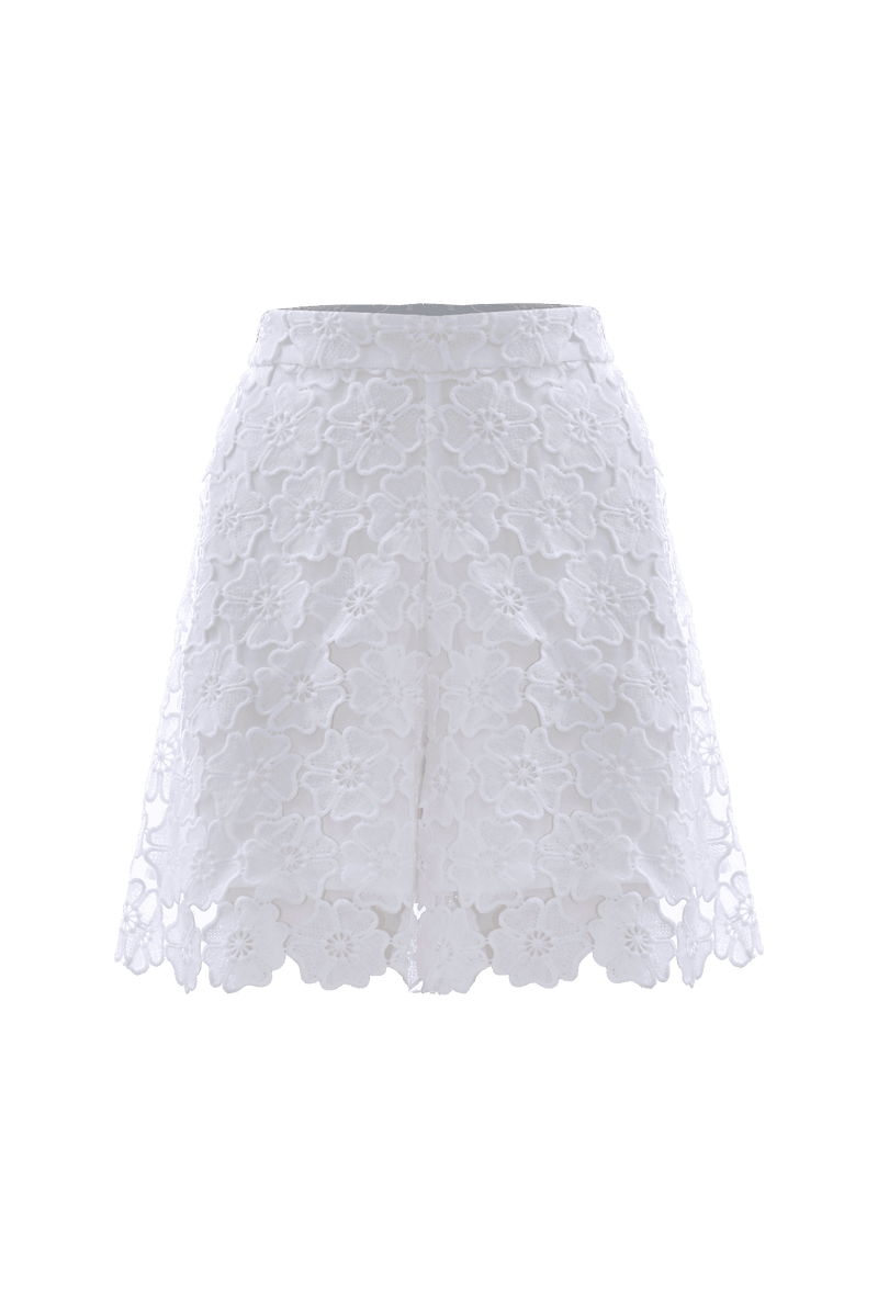 Lined floral lace shorts - Short UBEAN