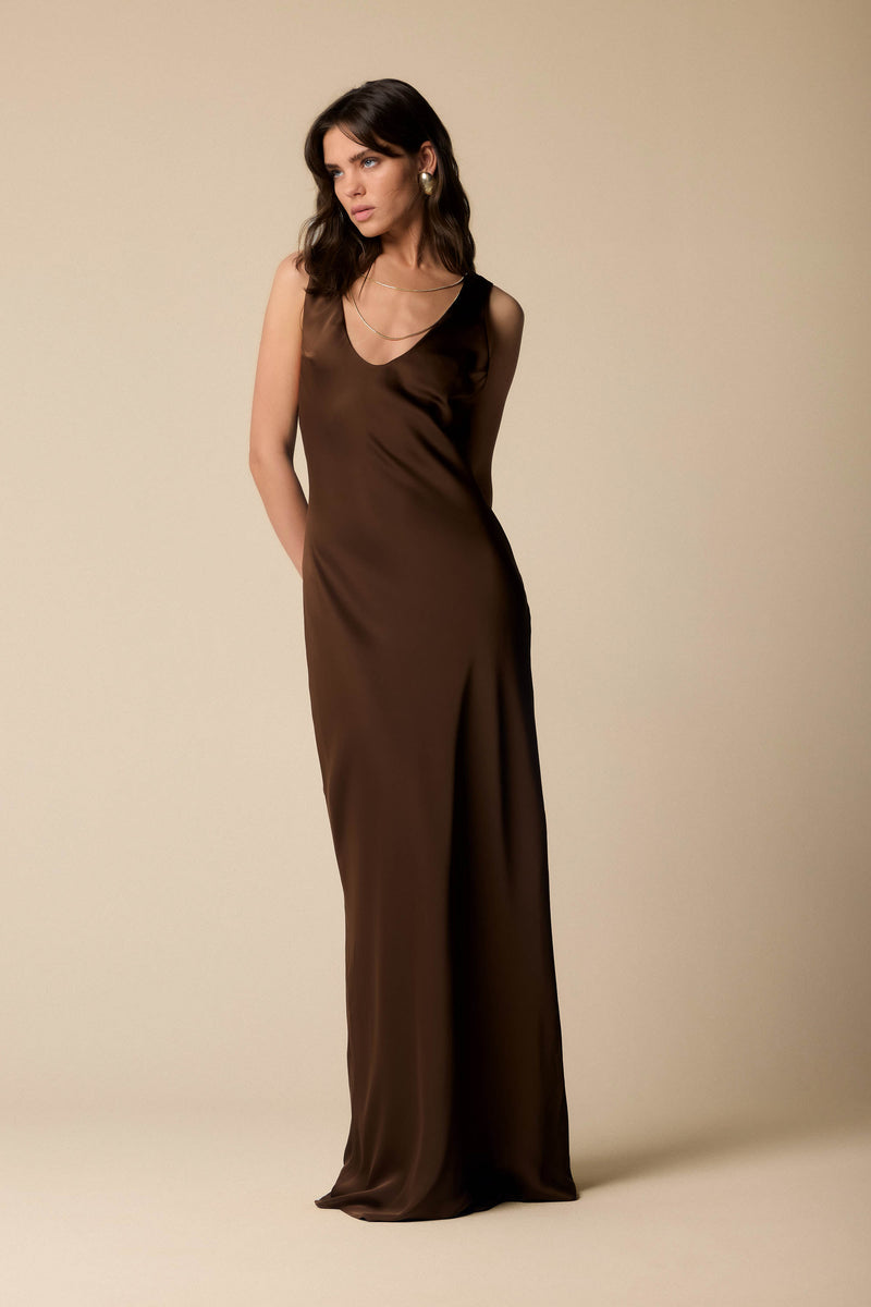 stunning pleat effect drop neck dress - Dress v KOSIMA