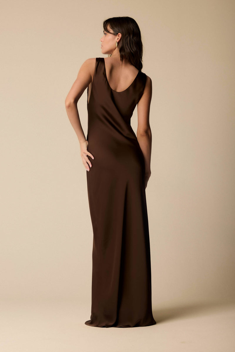 stunning pleat effect drop neck dress - Dress v KOSIMA