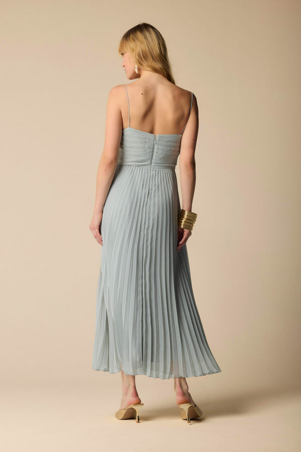 stunning pleat effect drop neck dress - Dress KOSIMA