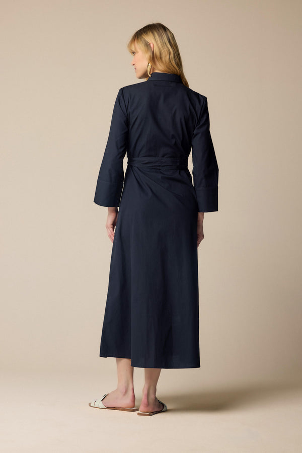 Relaxed black coat-style dress - Dress JOELY