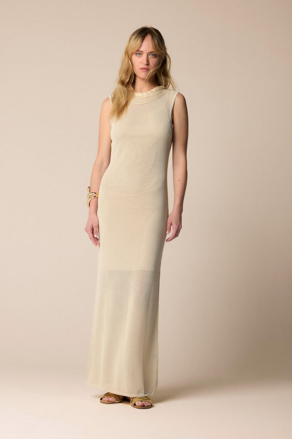 full length feature neck knitted dress - Dress IONNI