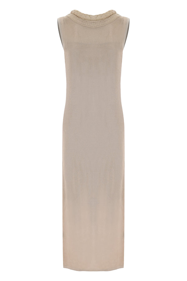 full length feature neck knitted dress - Dress IONNI