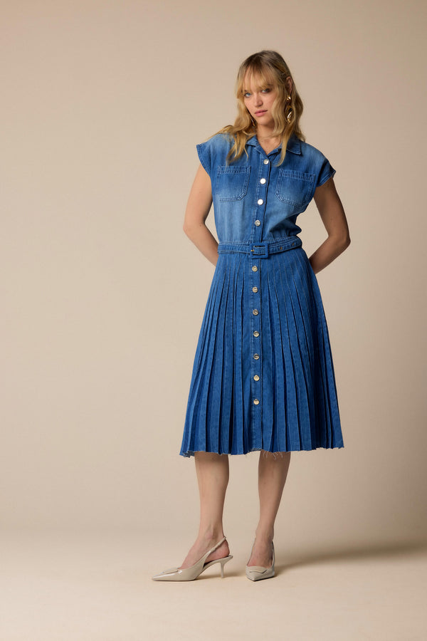 Vestido denim midi - Robe  AMEL