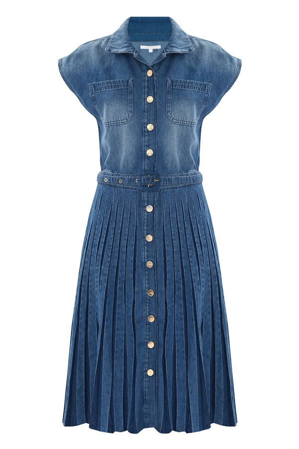 Vestido denim midi - Robe  AMEL