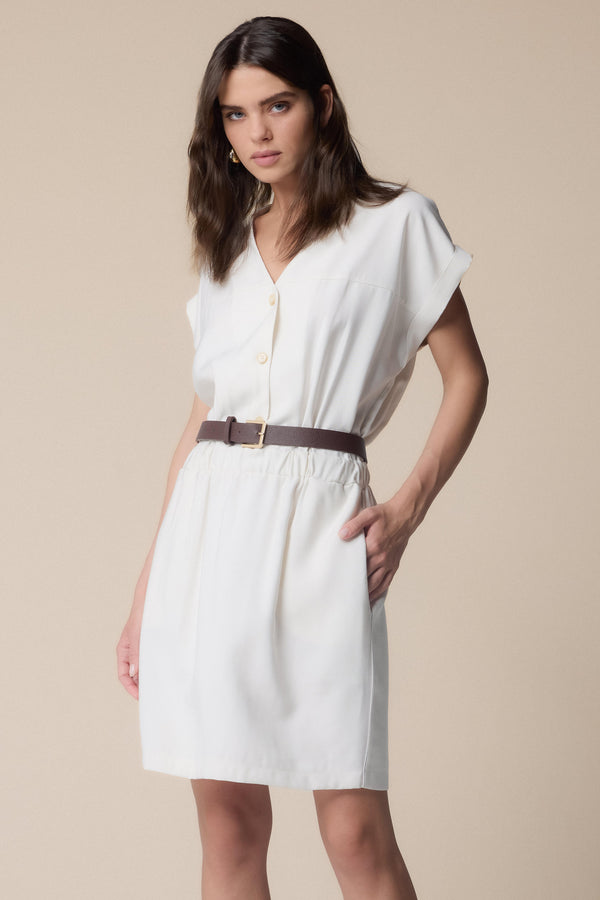 Barely there sleeves elegant midi dress - Dress LACELOT