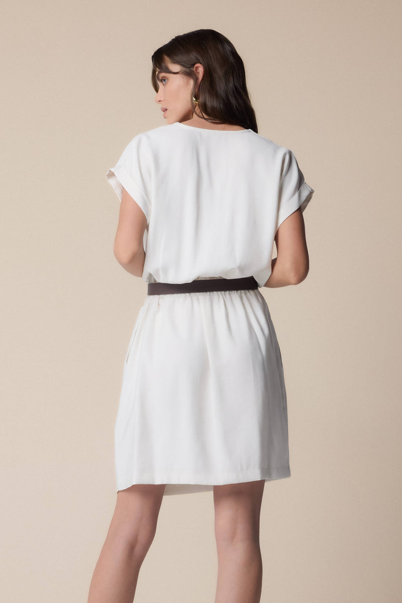 Barely there sleeves elegant midi dress - Dress LACELOT