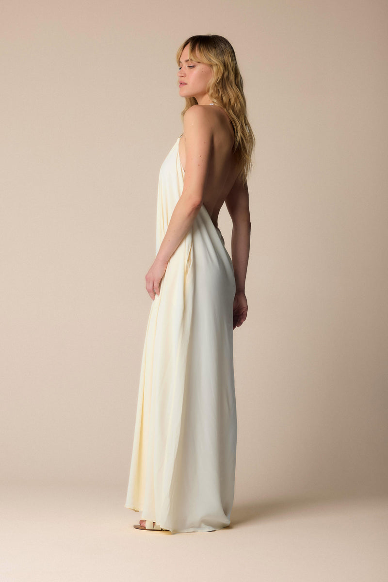 Stunning flowing waterfall style full length dress - Dress RALLA