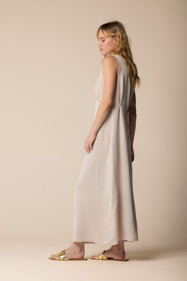 Vestido maxi detalles de flecos - Robe JENEVIEW