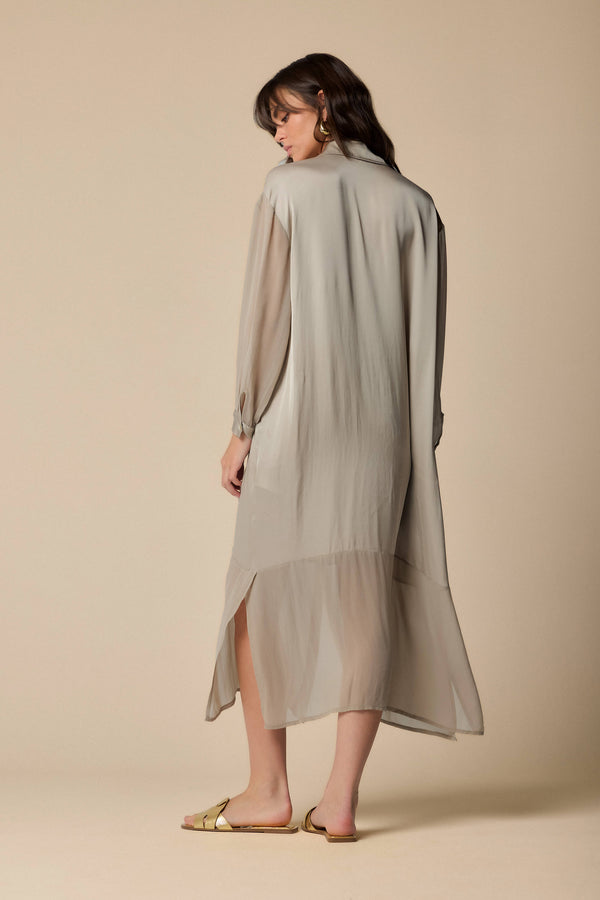 Full length two tone shirt dress - Dress JILDA