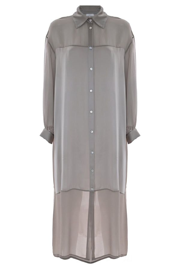 Full length two tone shirt dress - Dress JILDA