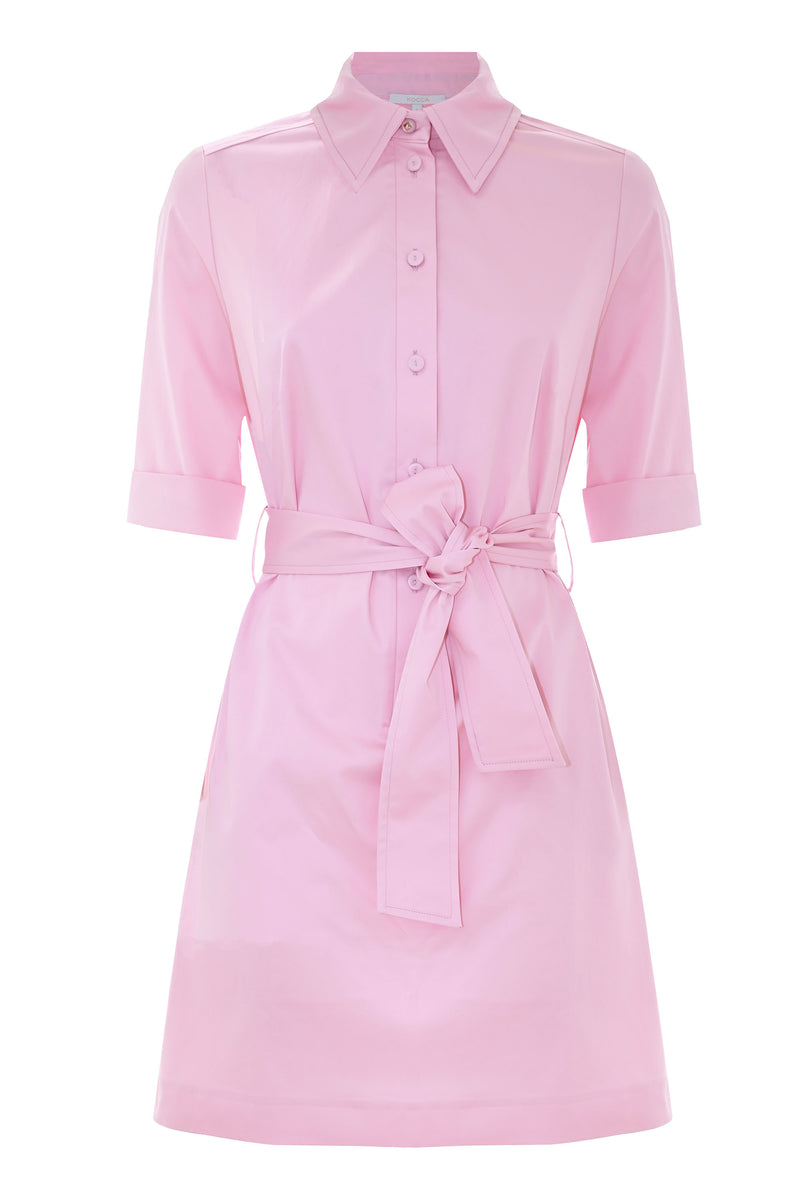 Robe courte chemisier avec ceinture à nouer - Robe MAGDA