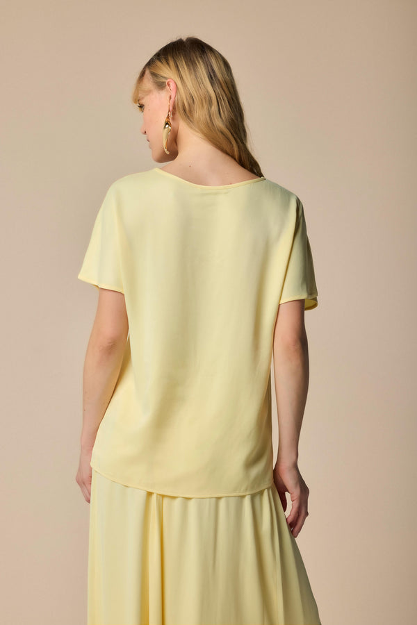 Modern sculpted t-shirt style blouse - Blouse  RICCARDA