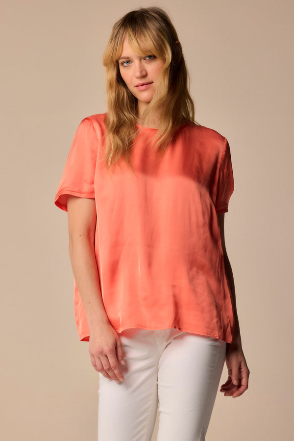 Blusa minimalista de estilo satinado - Blouse  NOELIE