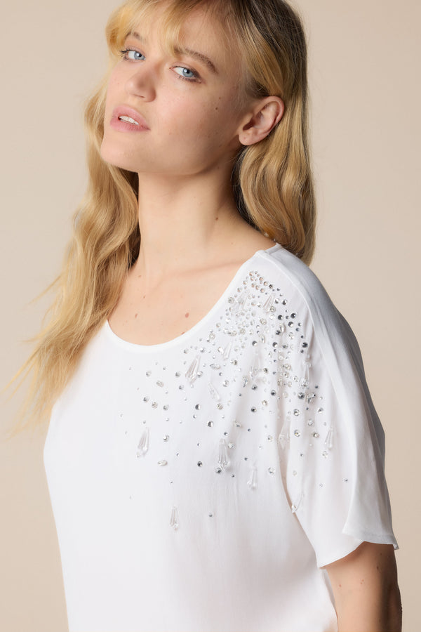 Blusa con detalle de strass - Blouse  IDITA