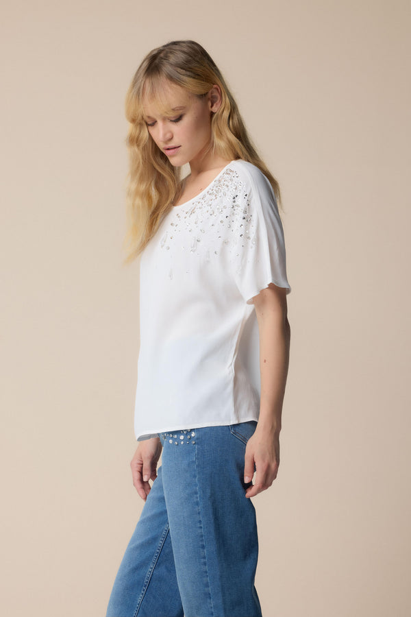 Blusa con detalle de strass - Blusa IDITA