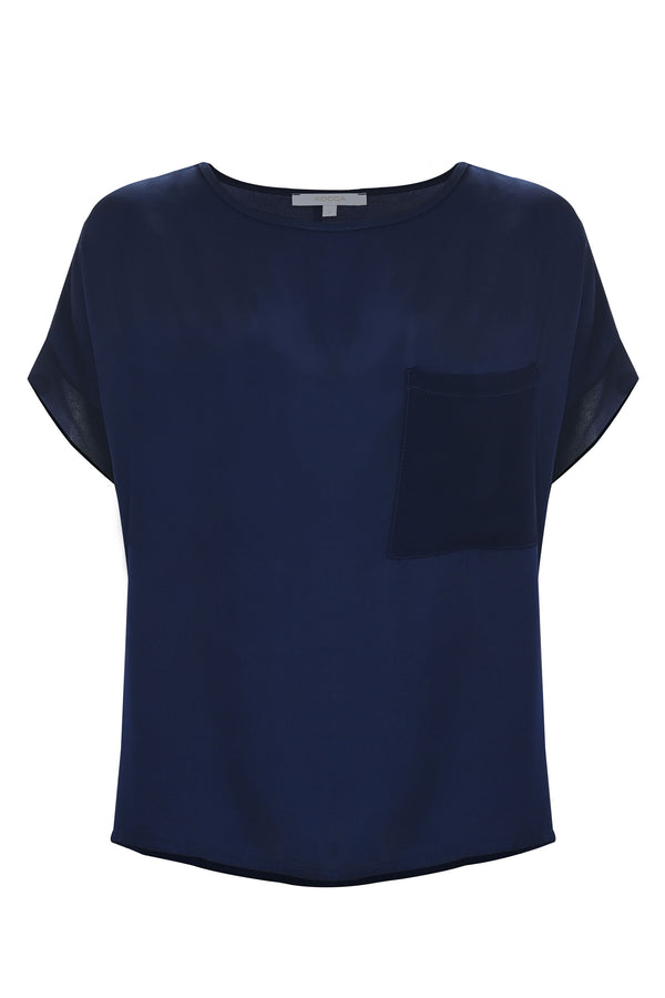 Blusa a maniche corte con taschino - Blusa HAKILLY