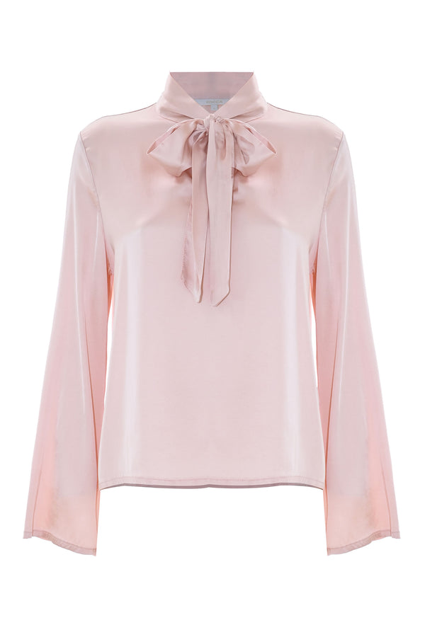 Elegant long sleeved bow blouse - Blouse  JUD