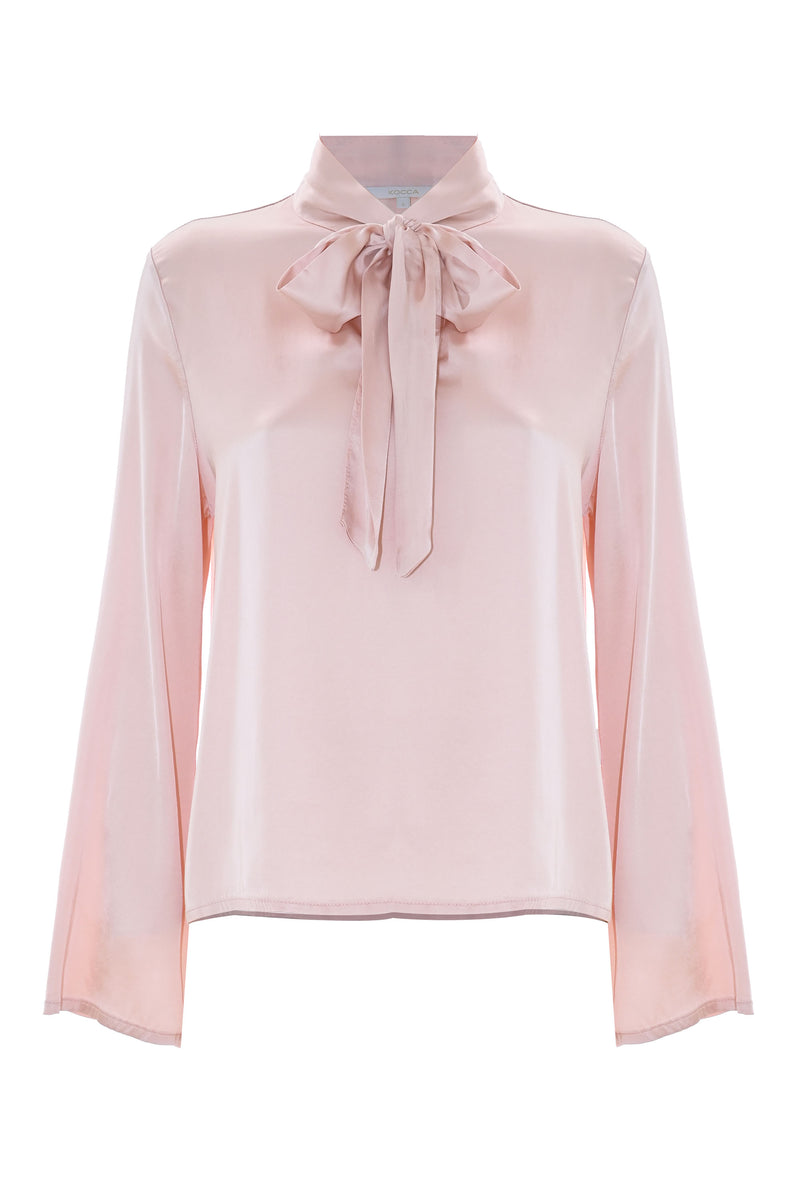 Blusa satinada detalle de lazo - Blusa JUD