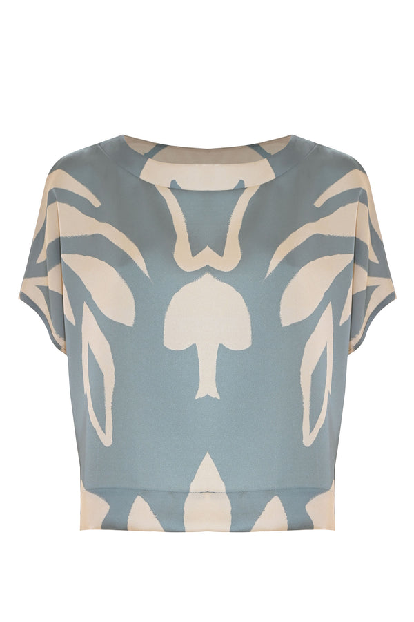 Blusa fantasia maniche corte - Blusa LARUA