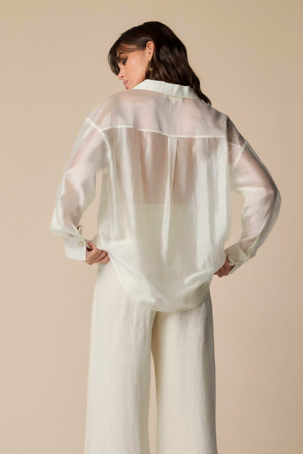 Sheer chic long sleeved shirt - Blouse  ELOEE