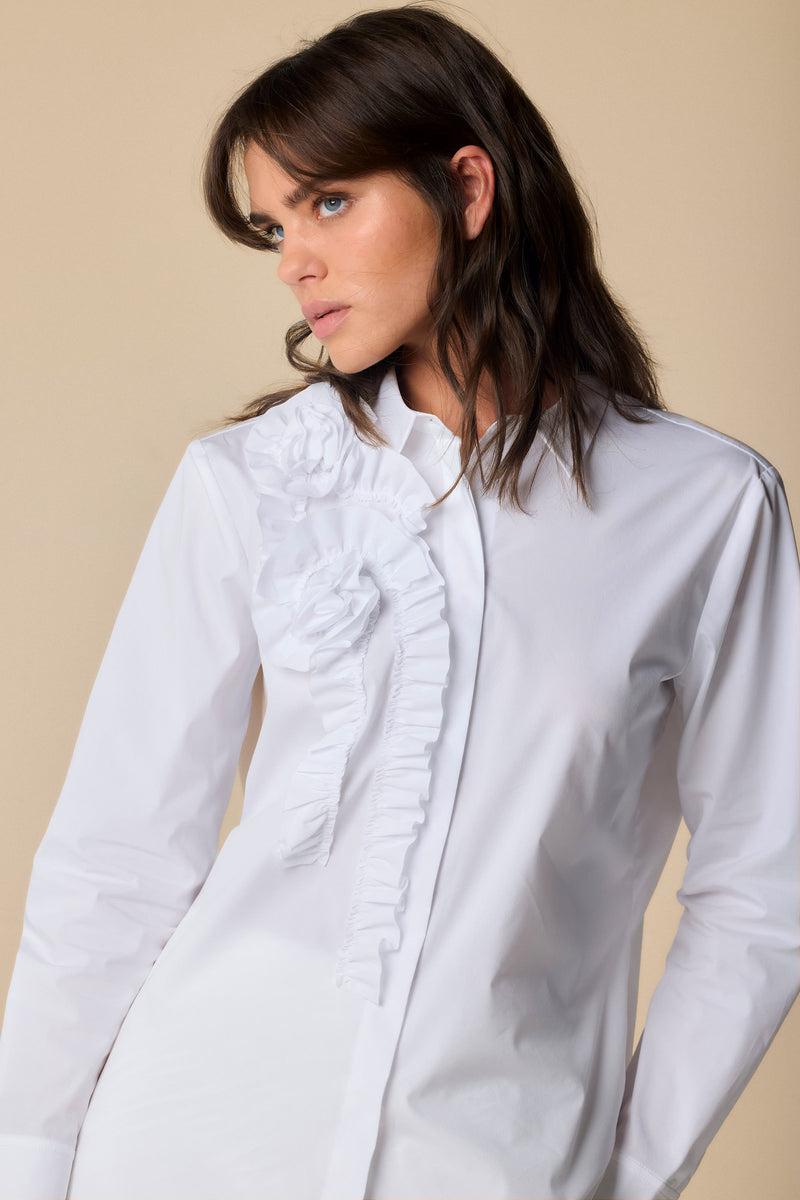Camicia classic fit con volant Camicia ALIRIO - Main Image