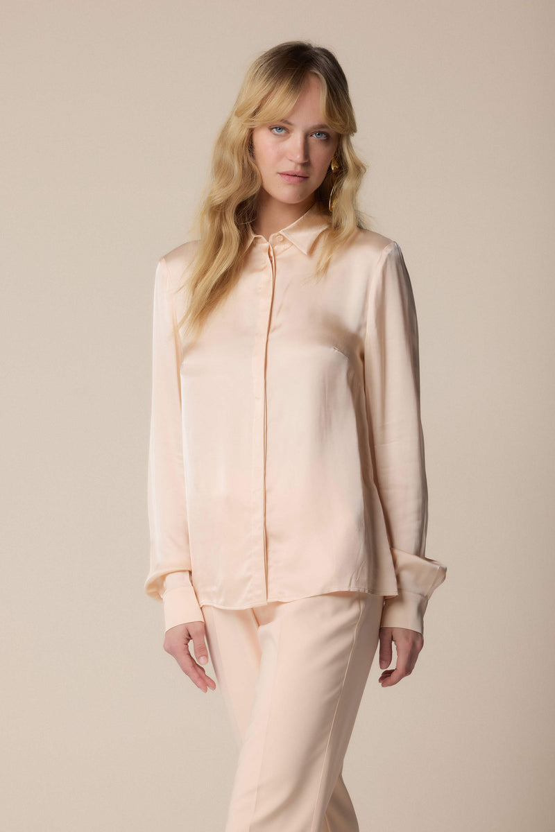 Elegant silky long sleve shirt - Blouse  LYNYELL